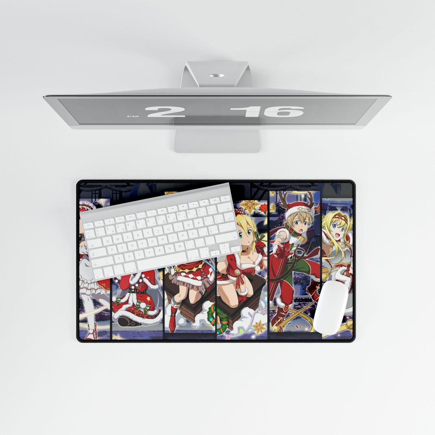 Memory Defrag - White Christmas Banner Mouse Pad