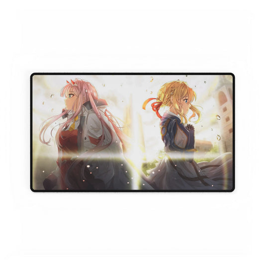 Zero Two and Violet Evergarden Mouse Pad