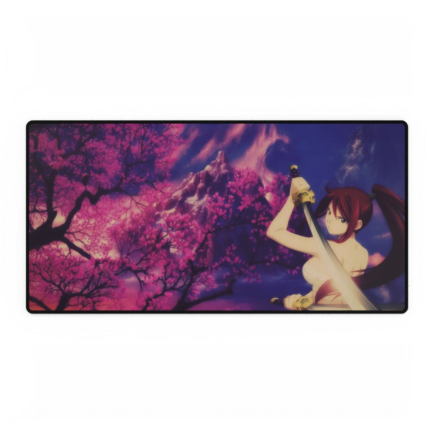 Erza Scarlet - Sakura Fantasy Mountain Mouse Pad