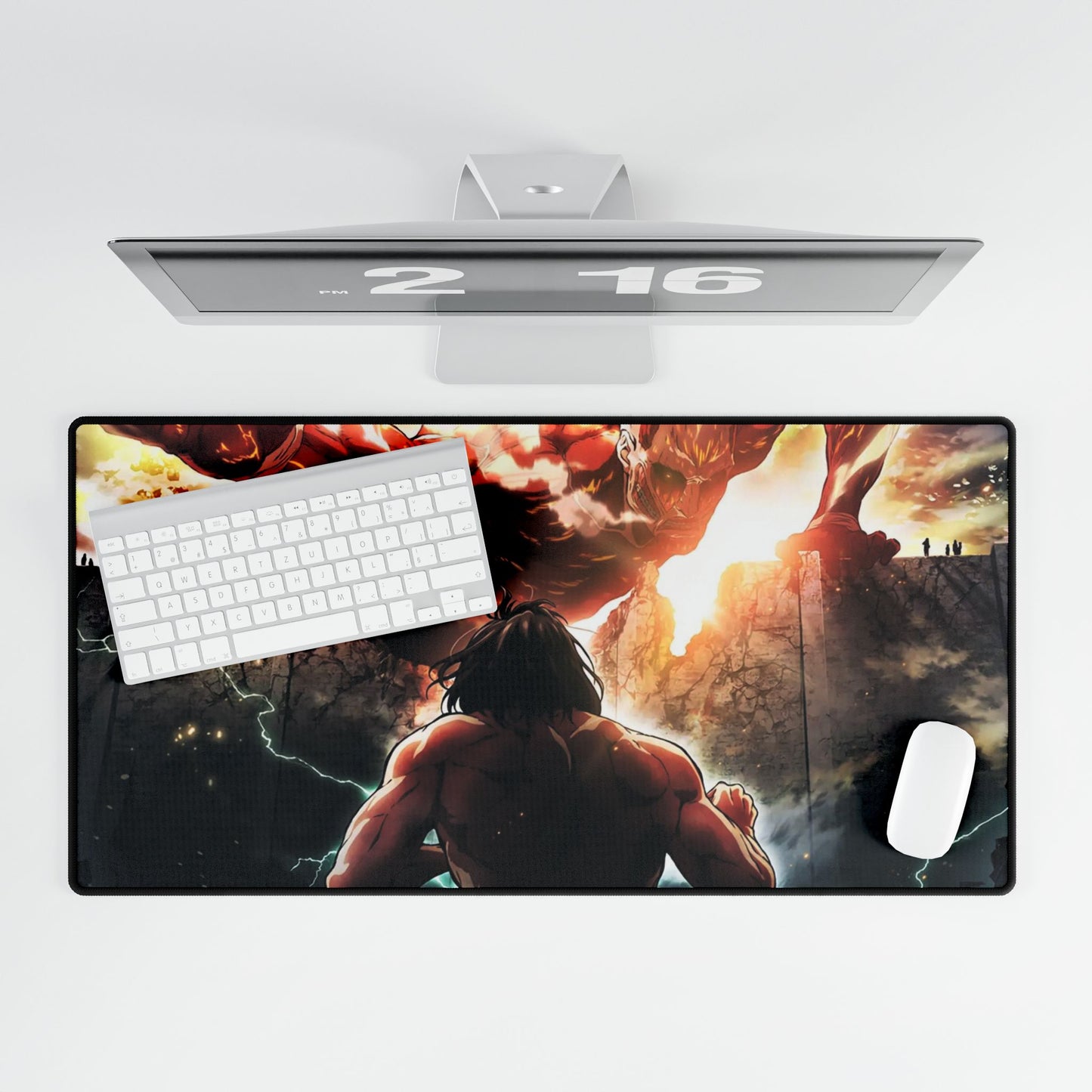 Colossal titan vs Eren Titan Mouse Pad