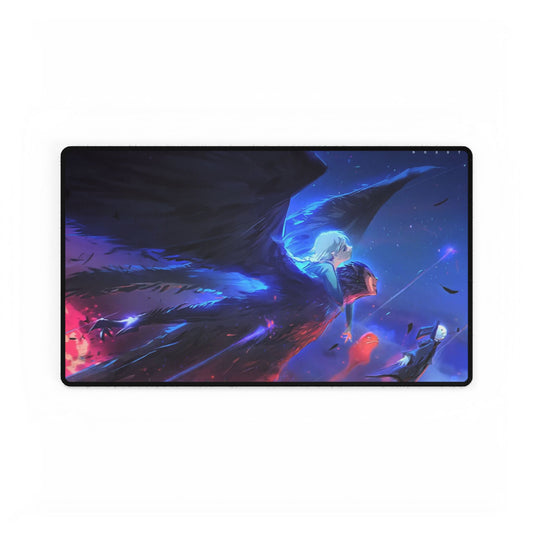 Howl, Sophie, and Turniphead flying through the sky Mouse Pad