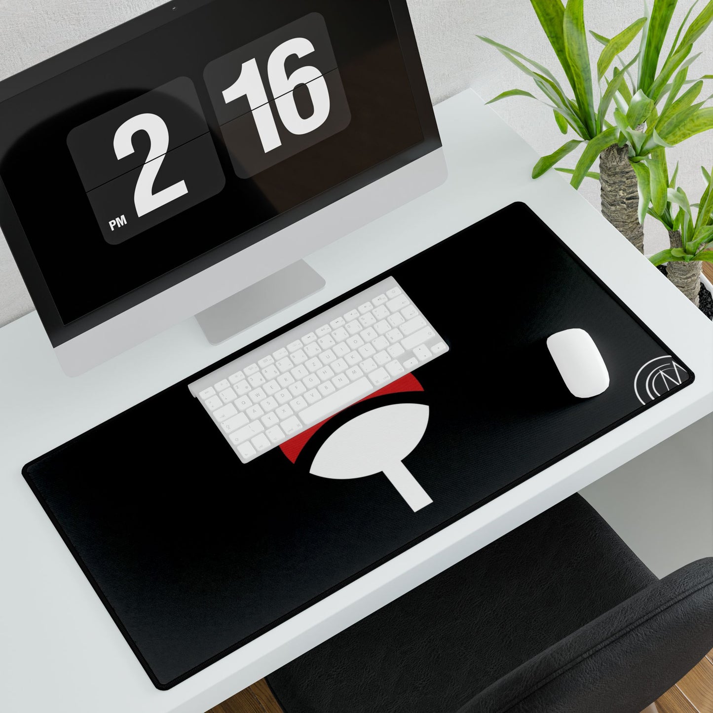Uchiha Logo with Sasuke's Mangekyo Sharingan Mouse Pad
