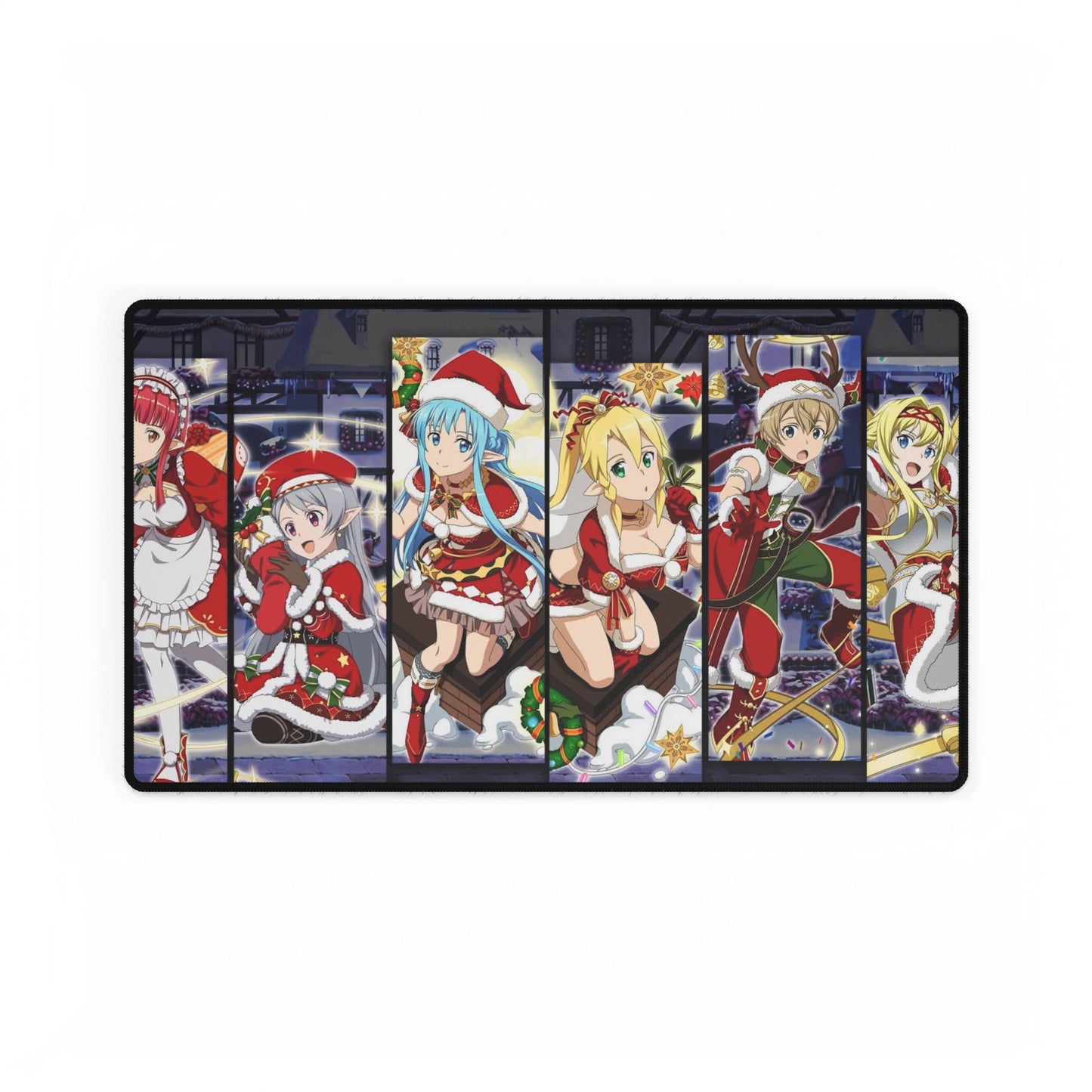 Memory Defrag - White Christmas Banner Mouse Pad