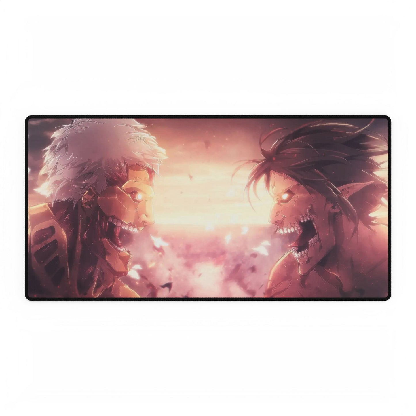 Armored Titan and Eren screaming at each other Mouse Pad