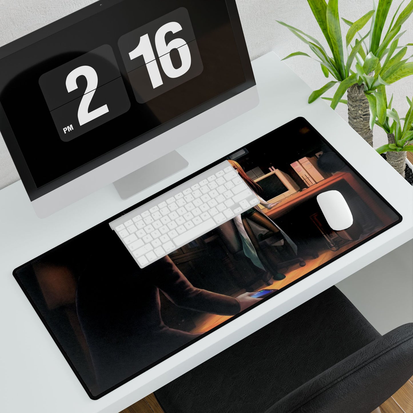 Okabe and Kurisu Time Jump Mouse Pad