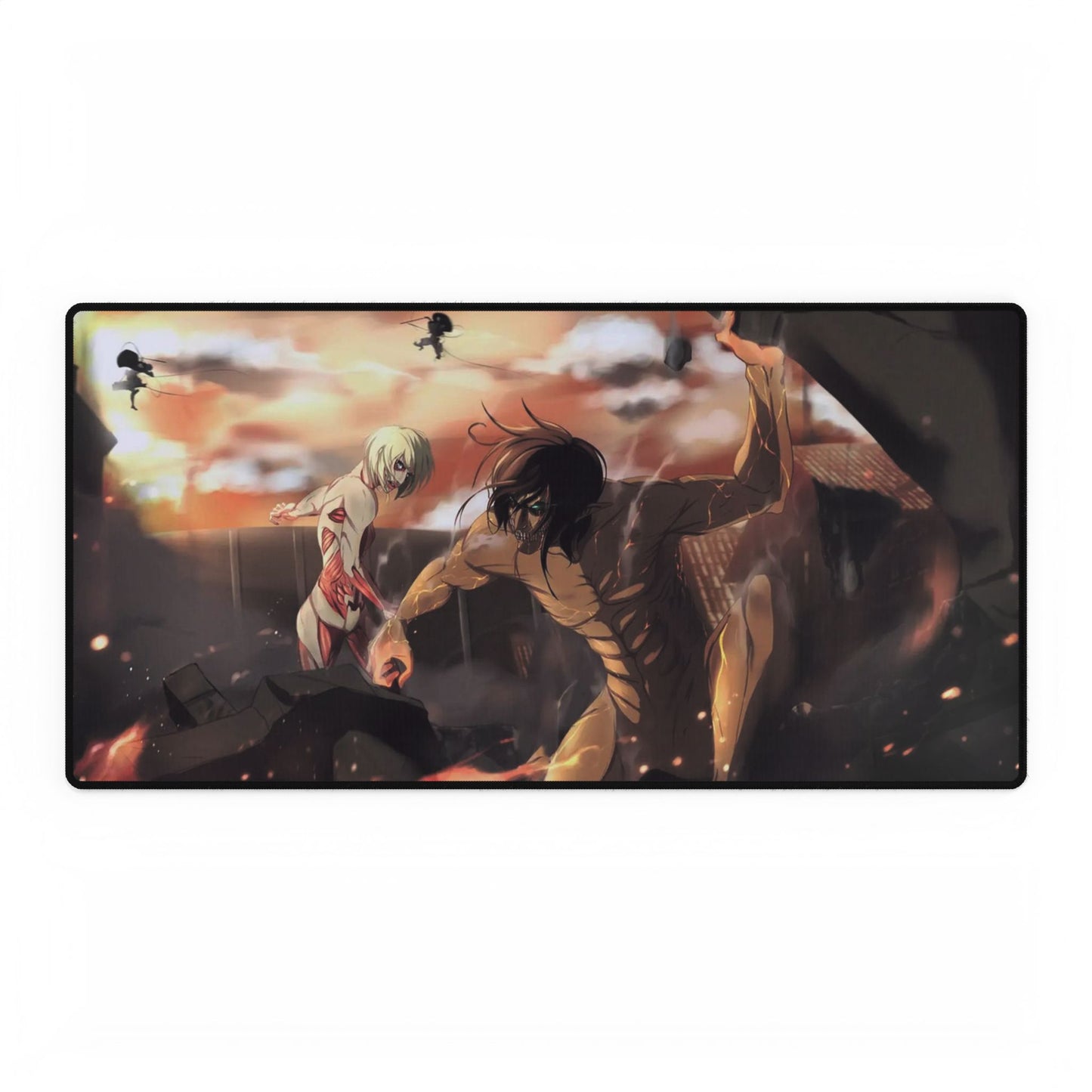 Eren Yeager (titan) vs Annie Leonhart (titan) Mouse Pad