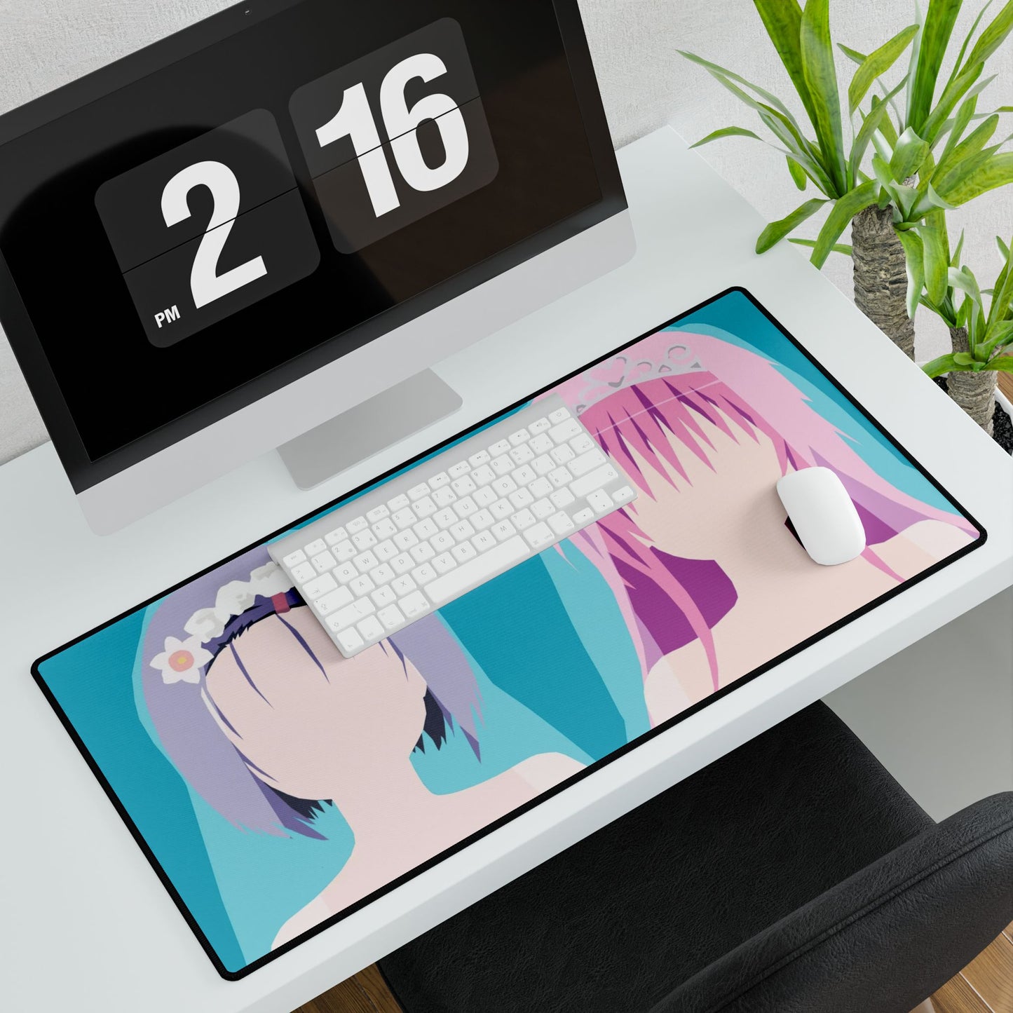 haruna y lala to love ru minimalist Mouse Pad