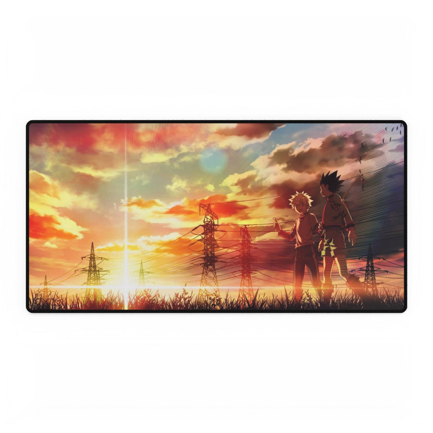 Gon and Killua walking at a beautiful sunset Mouse Pad