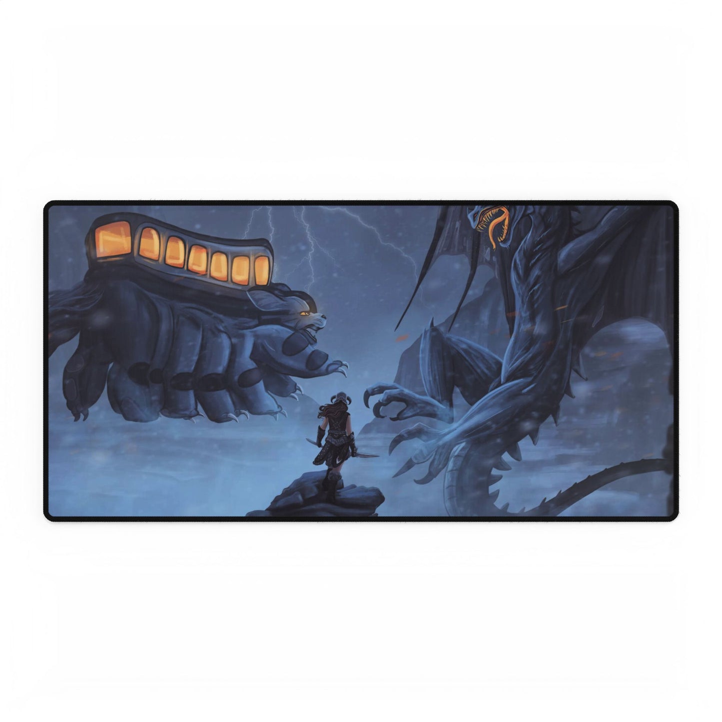 Ghibli vs Skyrim Mouse Pad
