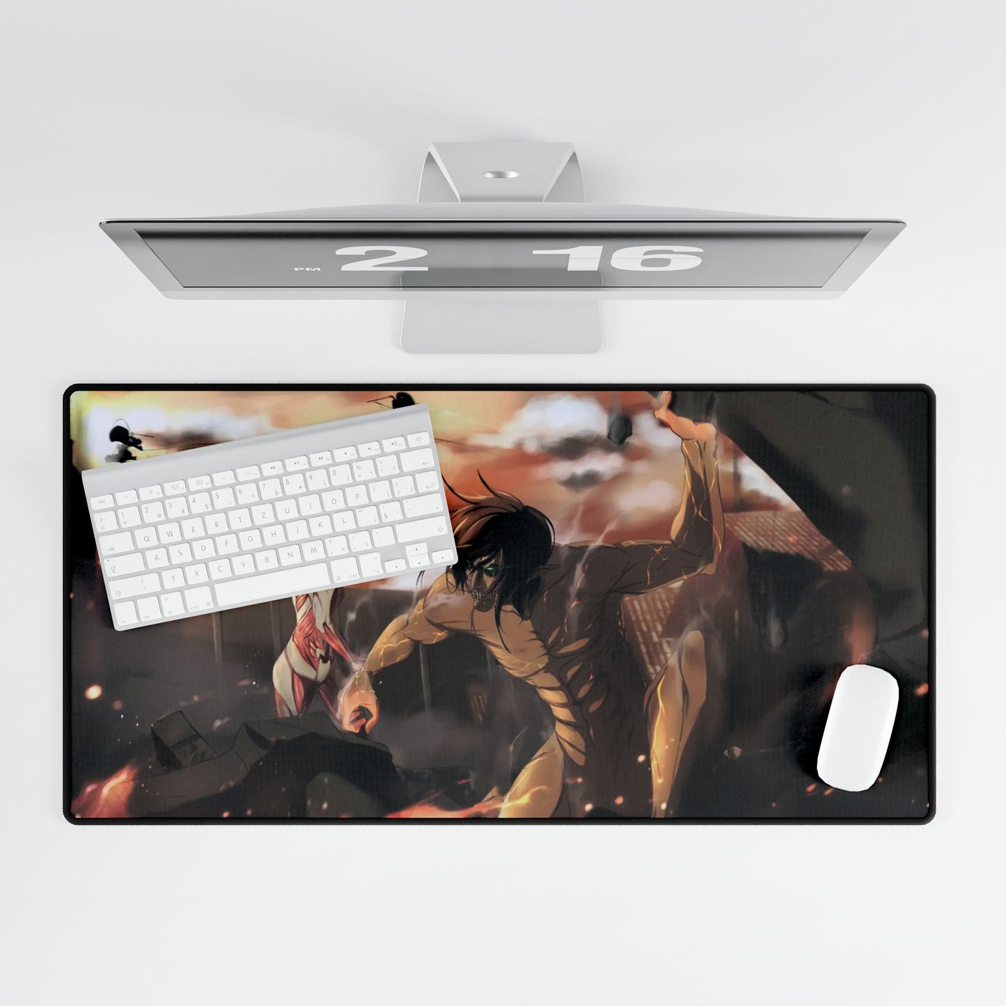 Eren Yeager (titan) vs Annie Leonhart (titan) Mouse Pad