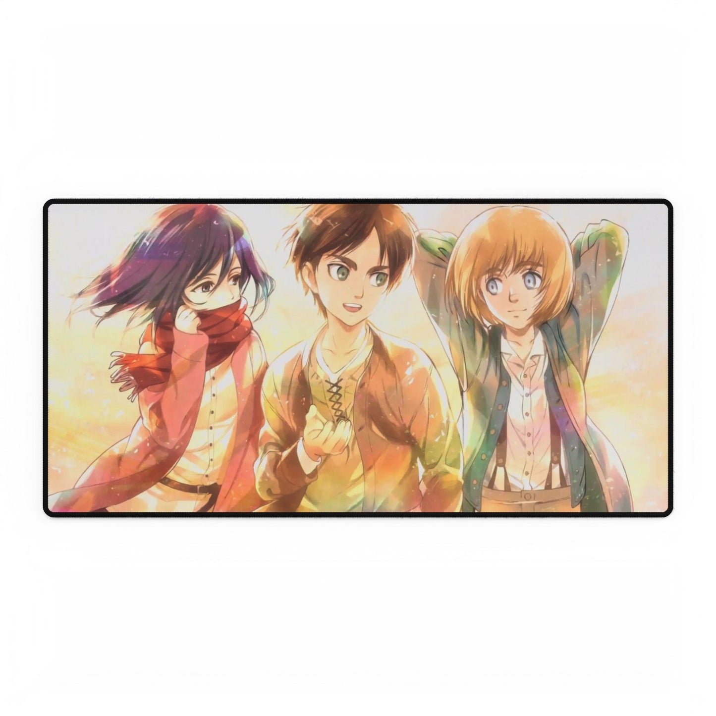 Young Mikasa, Eren, & Armin Art Mouse Pad
