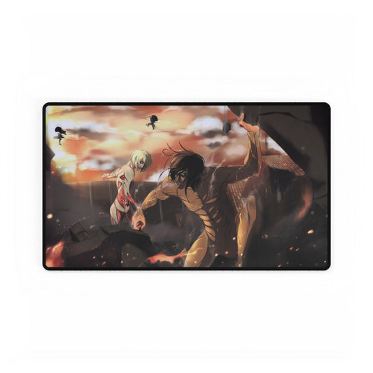 Eren Yeager (titan) vs Annie Leonhart (titan) Mouse Pad