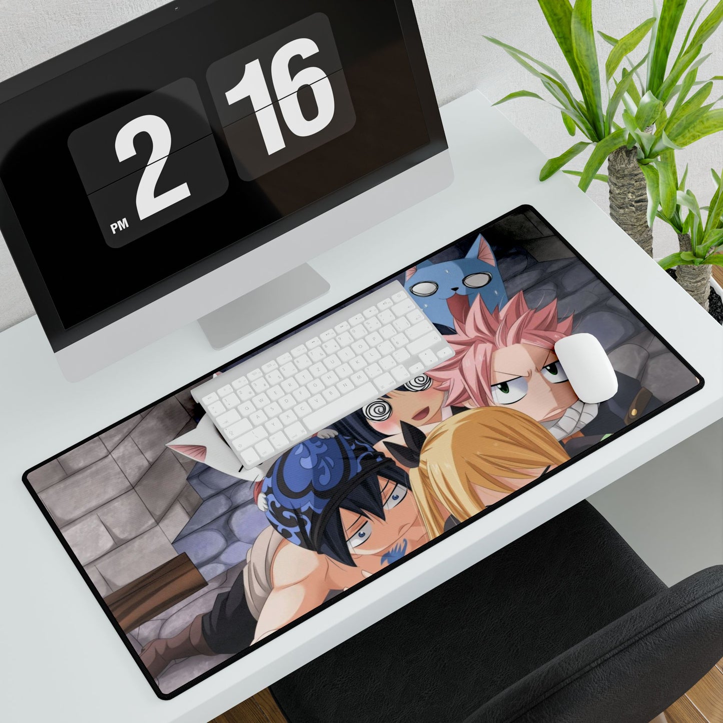 Fairy Tail Natsu Dragneel, Gray Fullbuster, Lucy Heartfilia, Happy, Wendy Marvell Mouse Pad