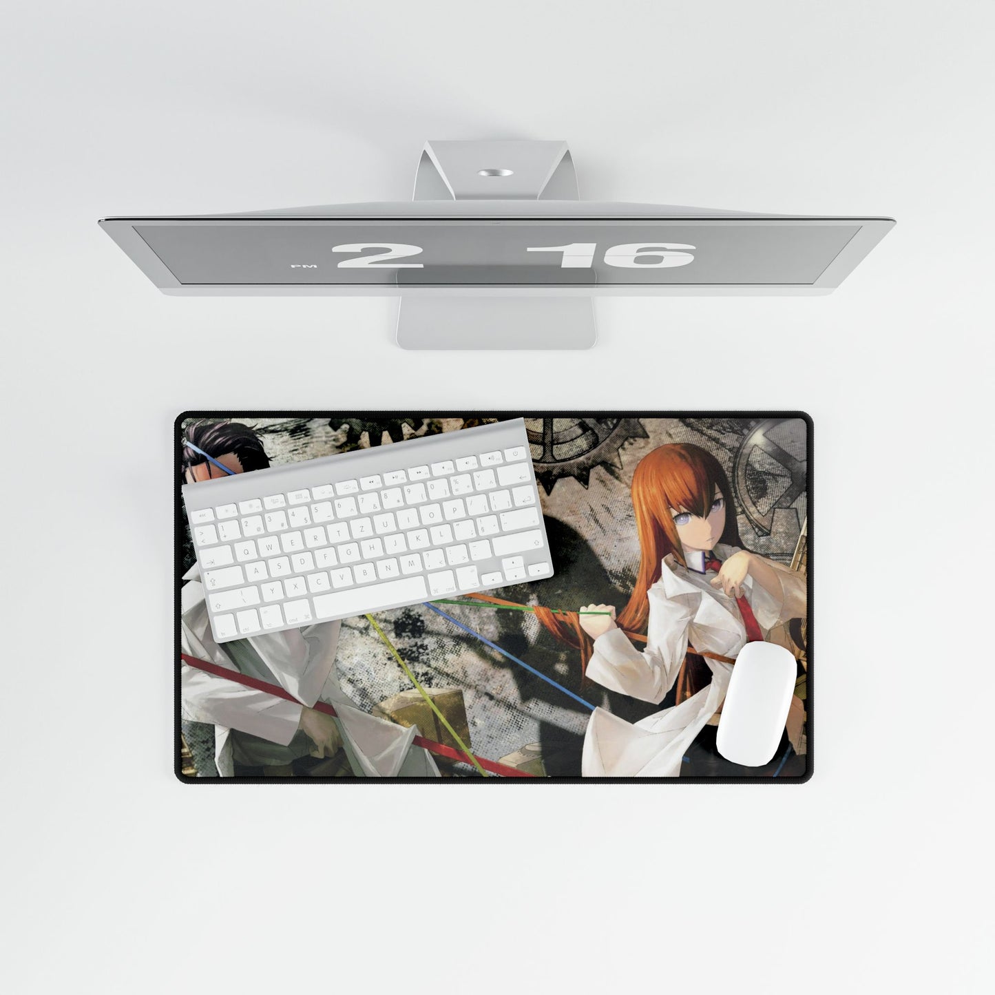 Makise & Kyouma Worldline Mouse Pad