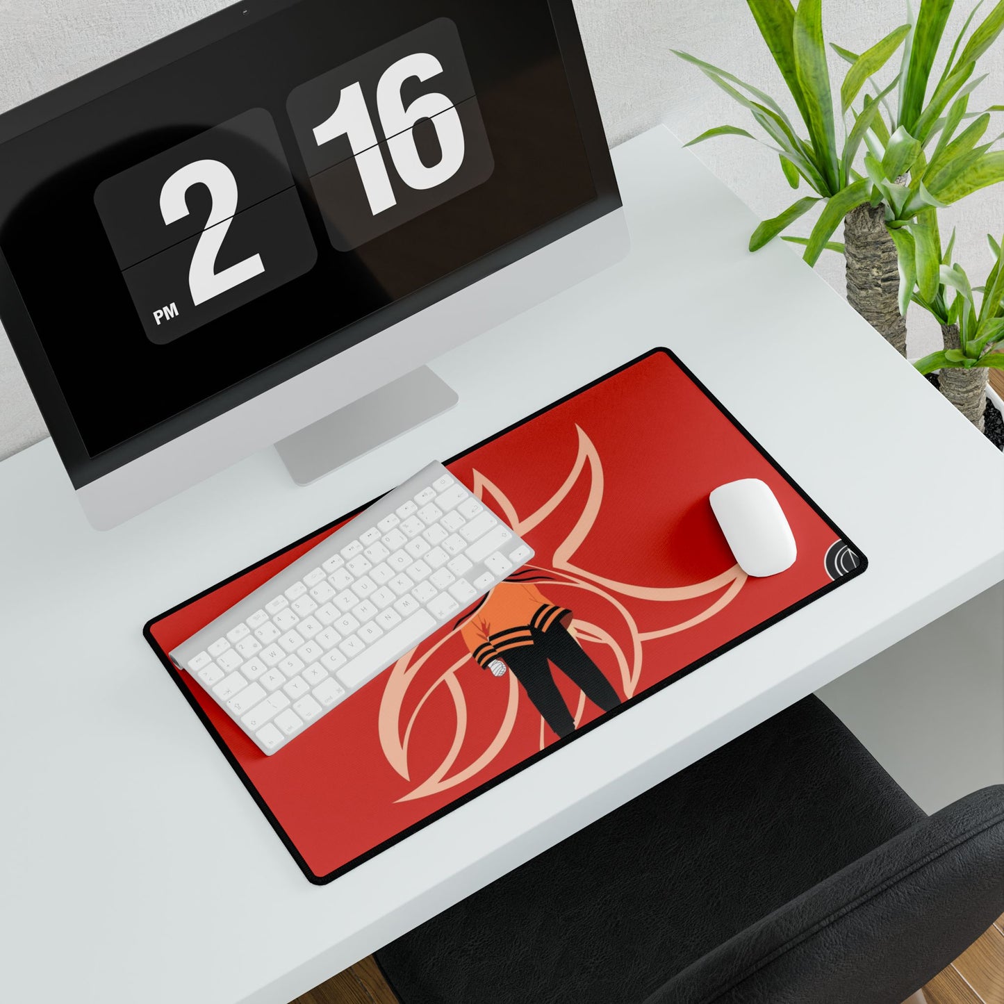 Naruto Baryon Mode In Bright Orange Mouse Pad