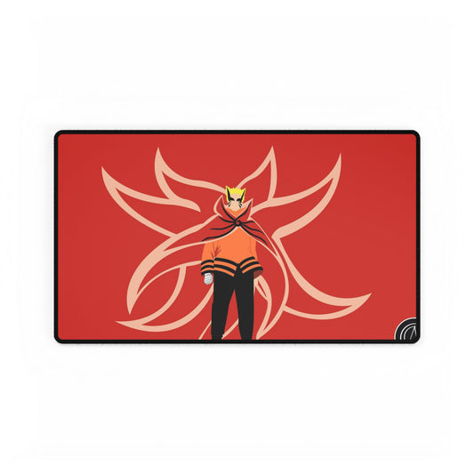 Naruto Baryon Mode In Bright Orange Mouse Pad