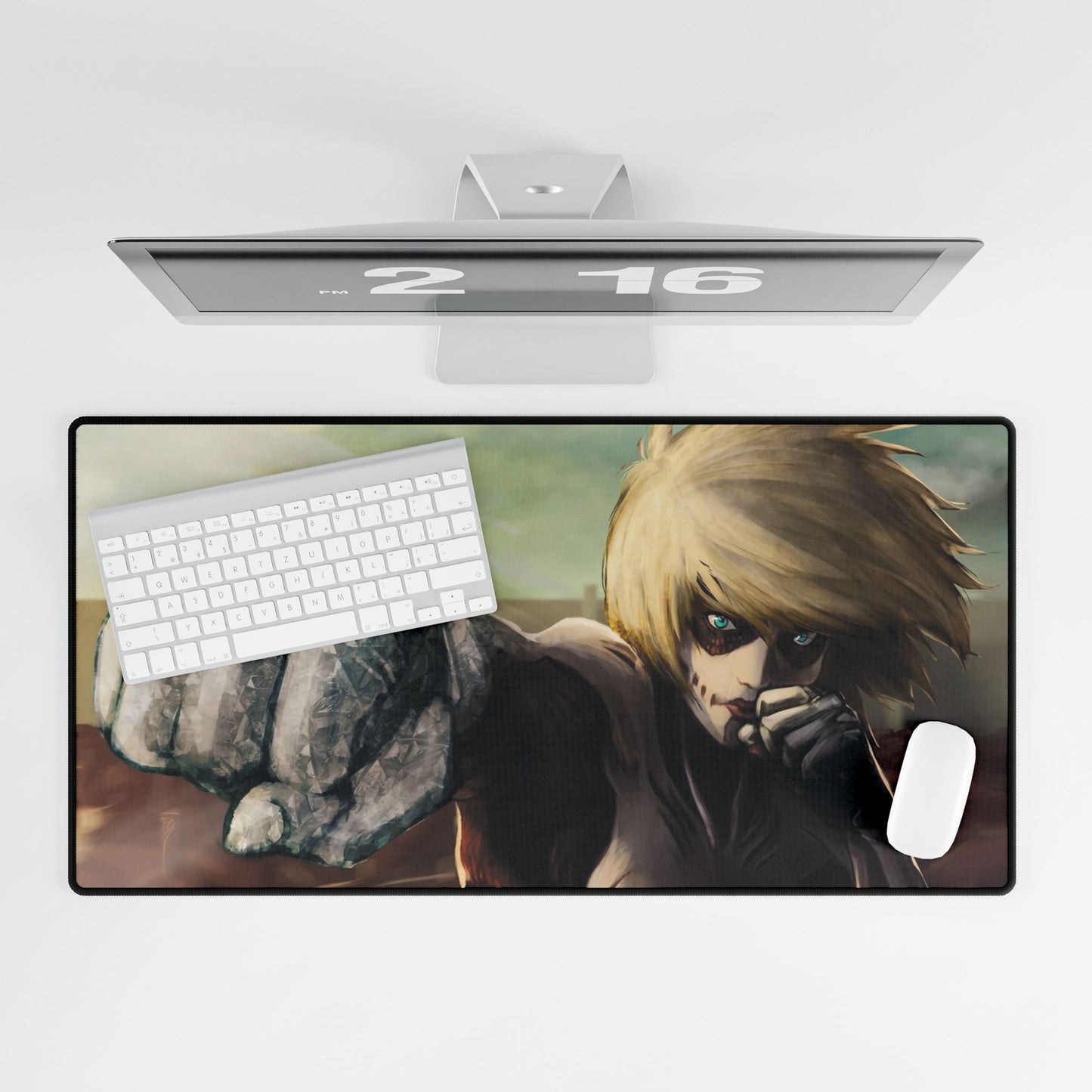 Female titan punches Mouse Pad