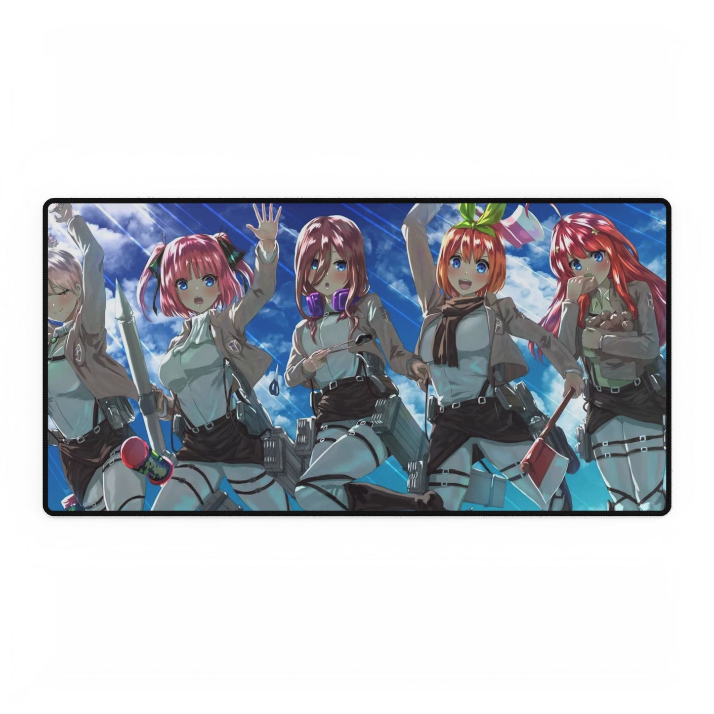 The Quintessential Quintuplets x Attack on Titan Mouse Pad