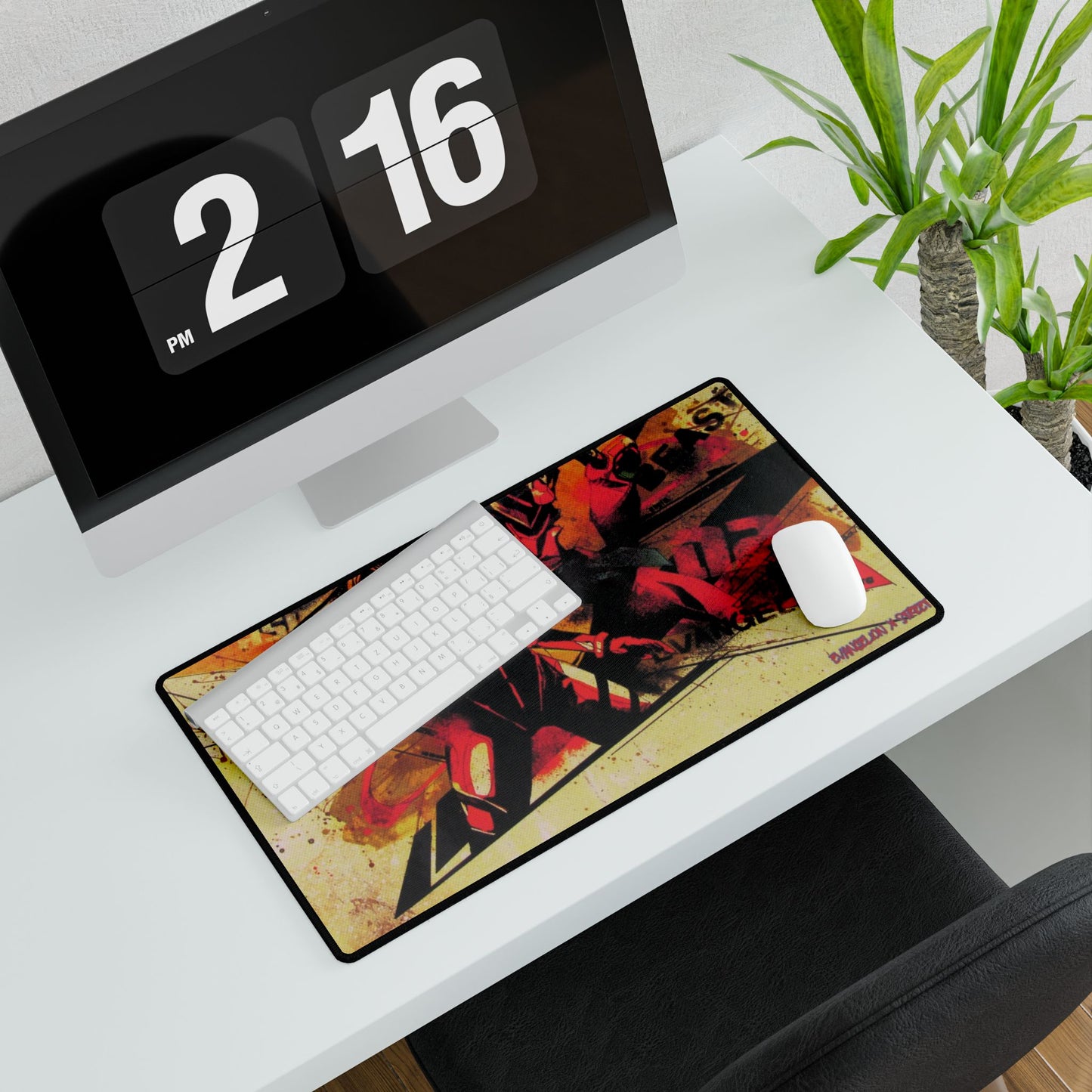 Asuka and Unit 02 Street Art Mouse Pad