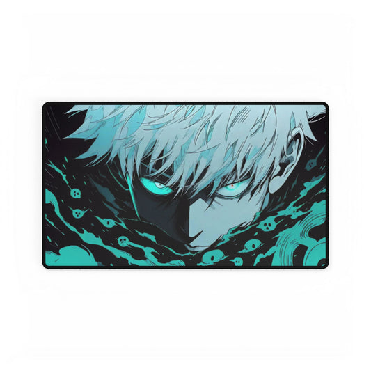Satoru Gojou Monochrome Jujutsu Kaisen Acid Cyan Mouse Pad