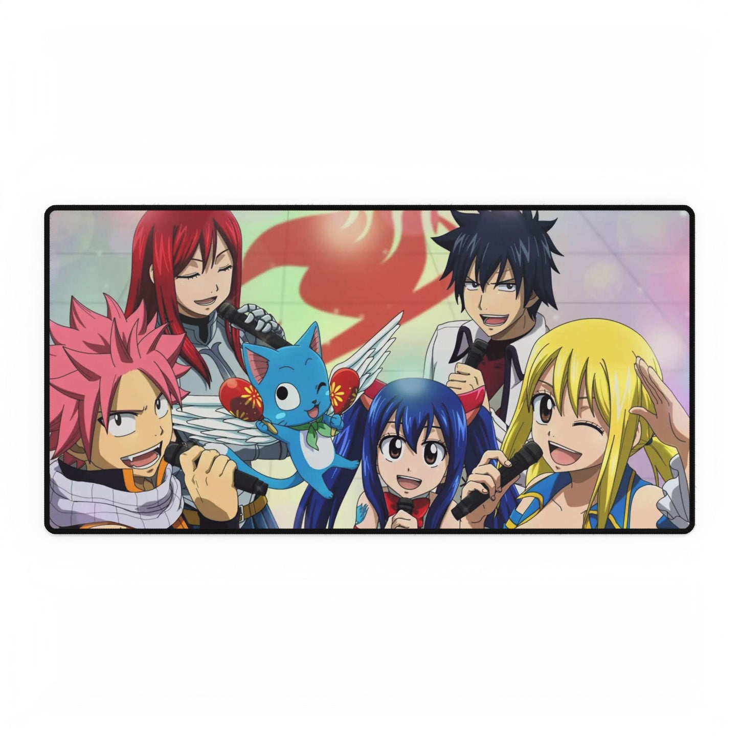 Fairy Tail Natsu Dragneel, Erza Scarlet, Gray Fullbuster, Lucy Heartfilia, Happy Mouse Pad