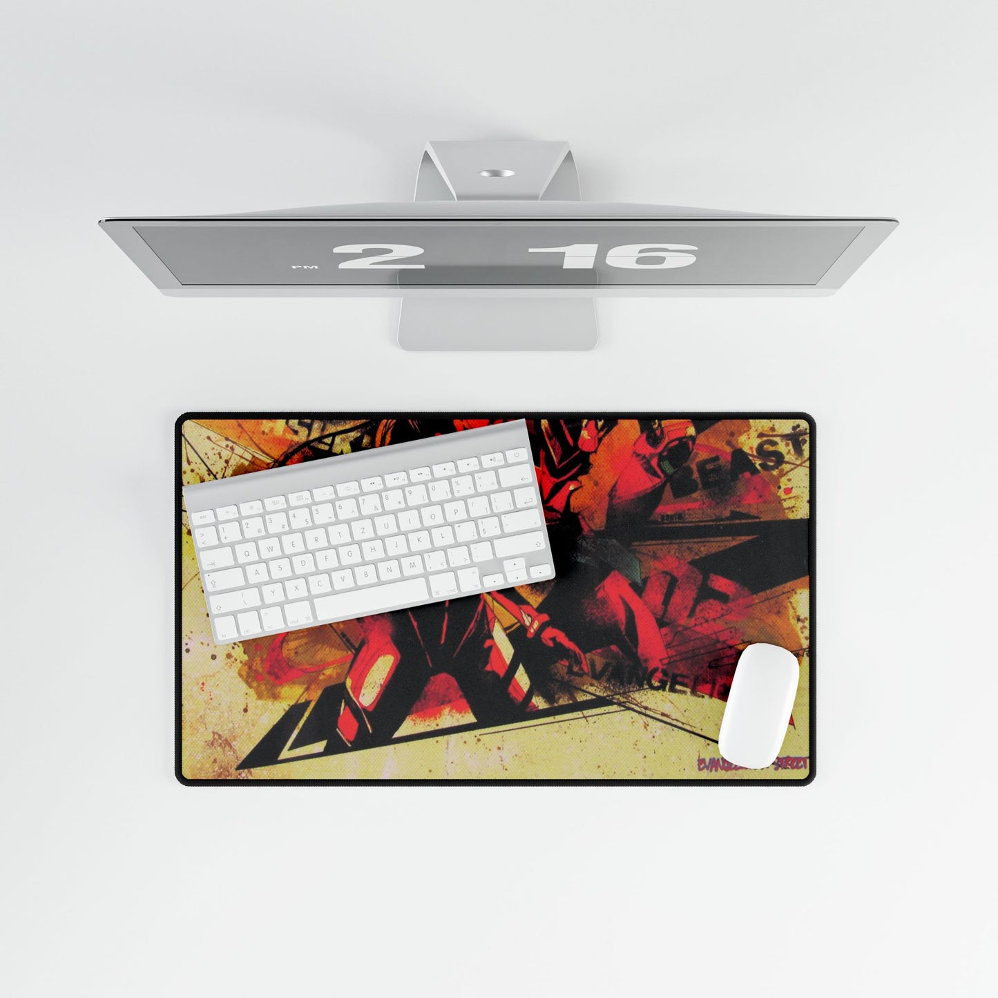 Asuka and Unit 02 Street Art Mouse Pad