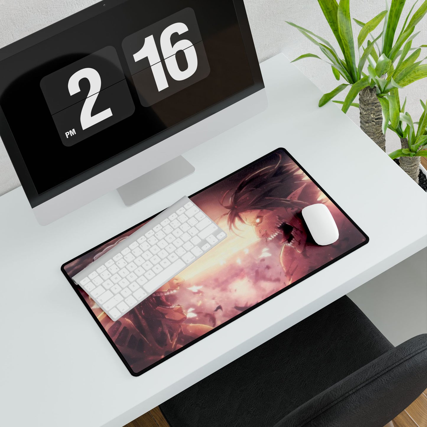 Armored Titan and Eren screaming at each other Mouse Pad