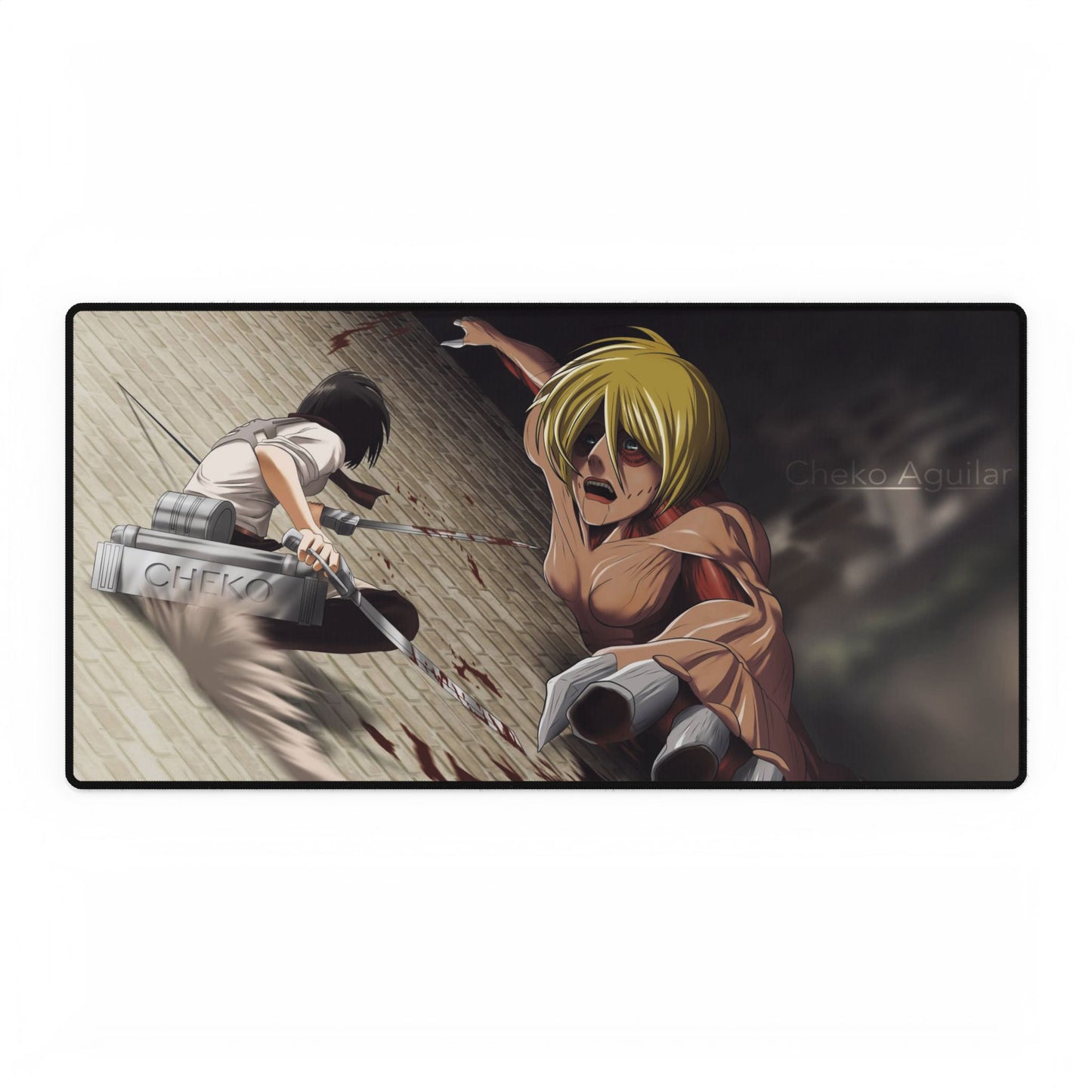 Mikasa VS Female Titan Mouse Pad