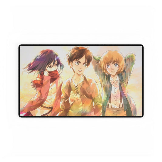 Young Mikasa, Eren, & Armin Art Mouse Pad