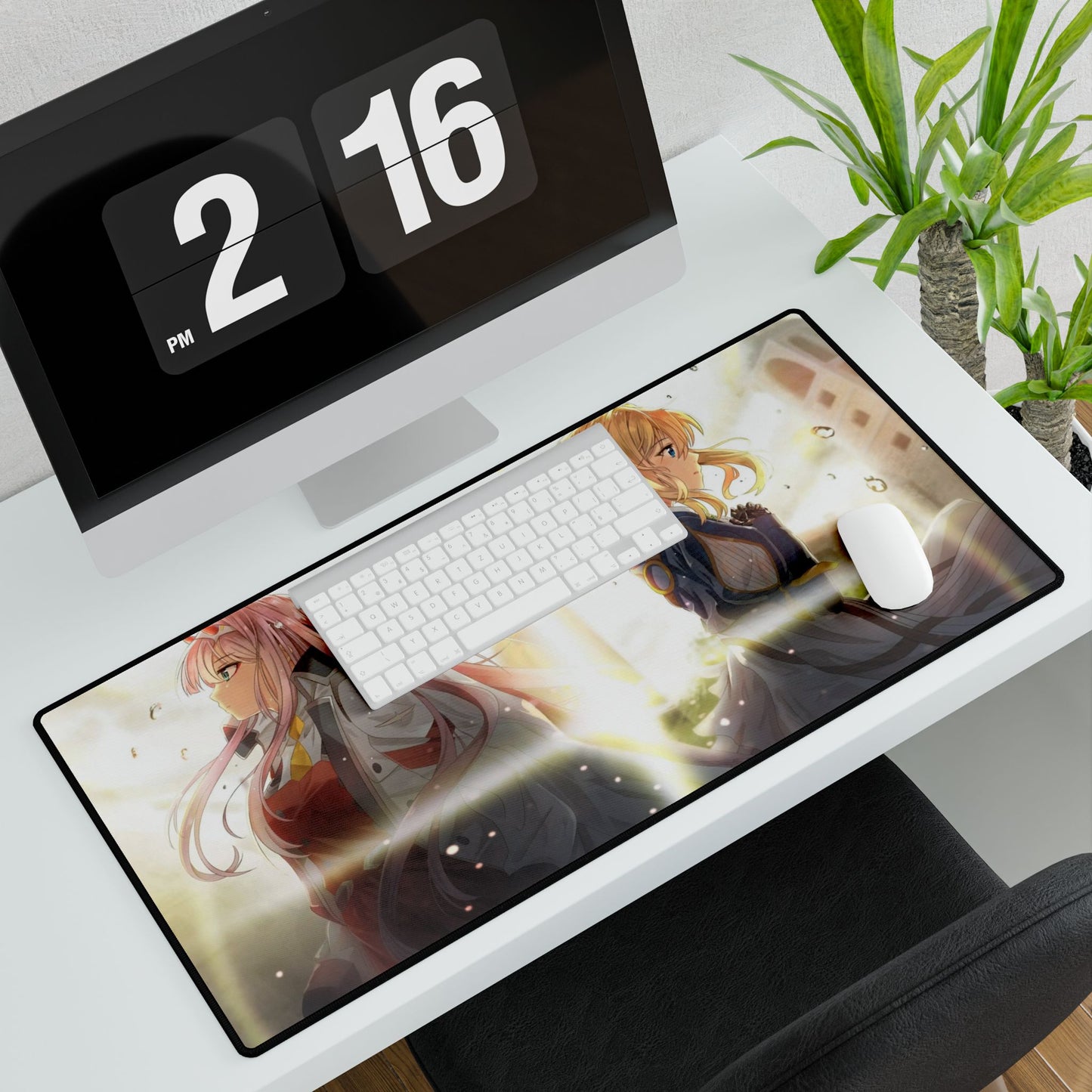 Zero Two and Violet Evergarden Mouse Pad