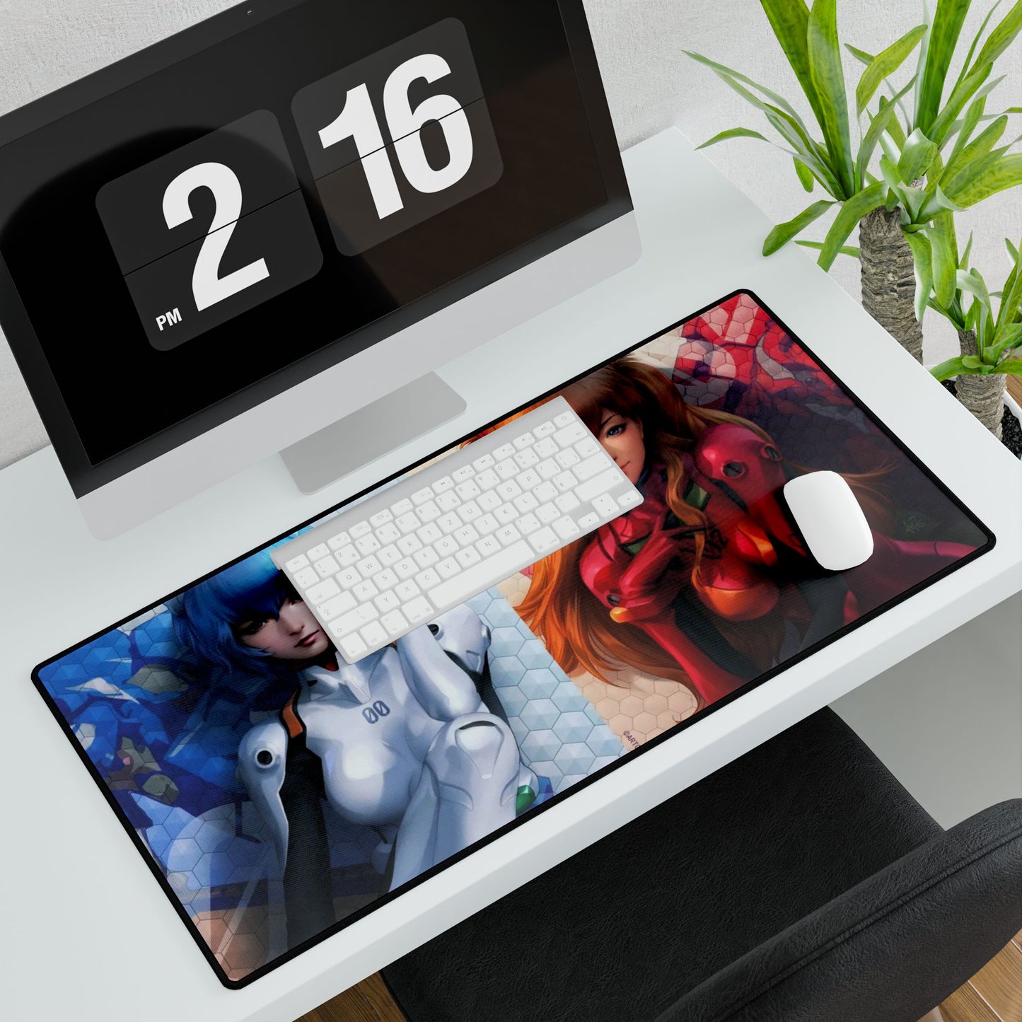 Rei and Asuka Mouse Pad