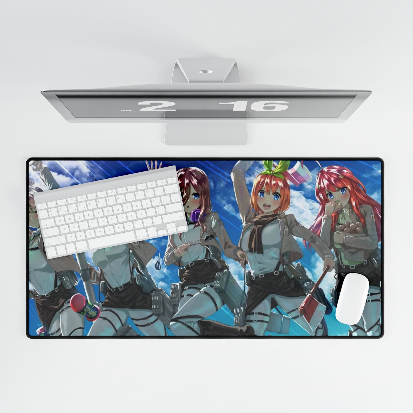 The Quintessential Quintuplets x Attack on Titan Mouse Pad