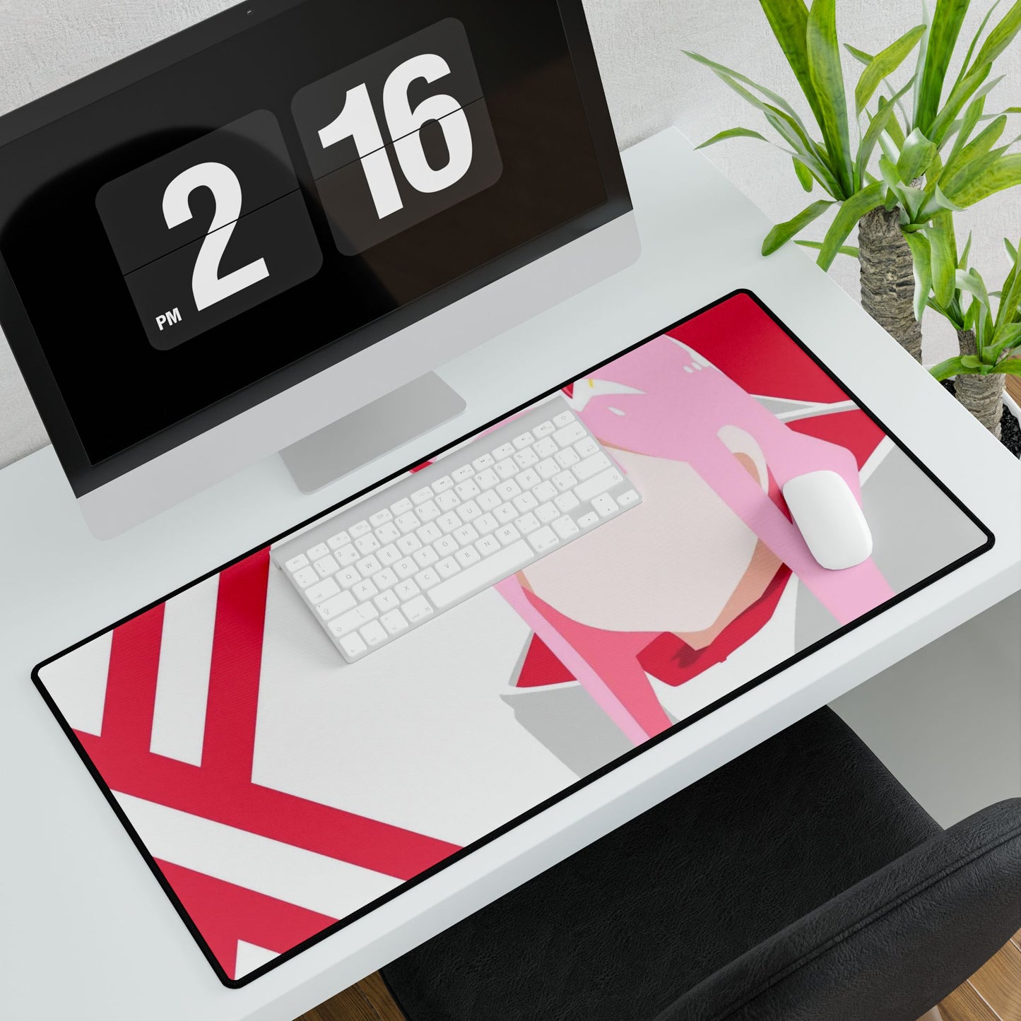 Zero Two - Darling in the franxx minimalist Mouse Pad