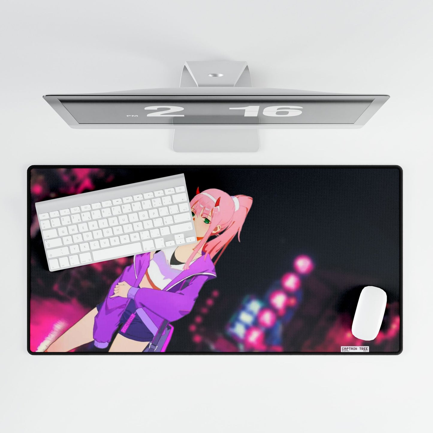 Kawaii Zero Two in The City Mouse Pad