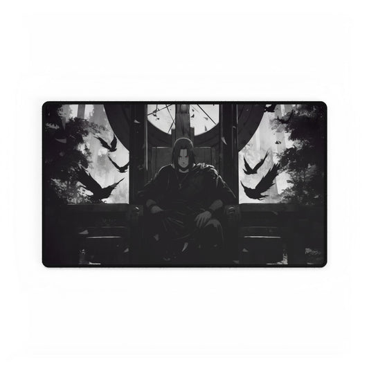 Itachi Uchiha Manga Sitting on a Trhone Mouse Pad
