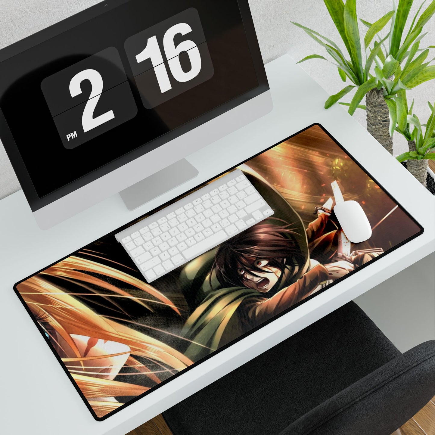 Mikasa Ackerman vs Annie Leonhart (titan) Mouse Pad
