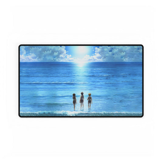 3 friends contemplating the ocean Mouse Pad