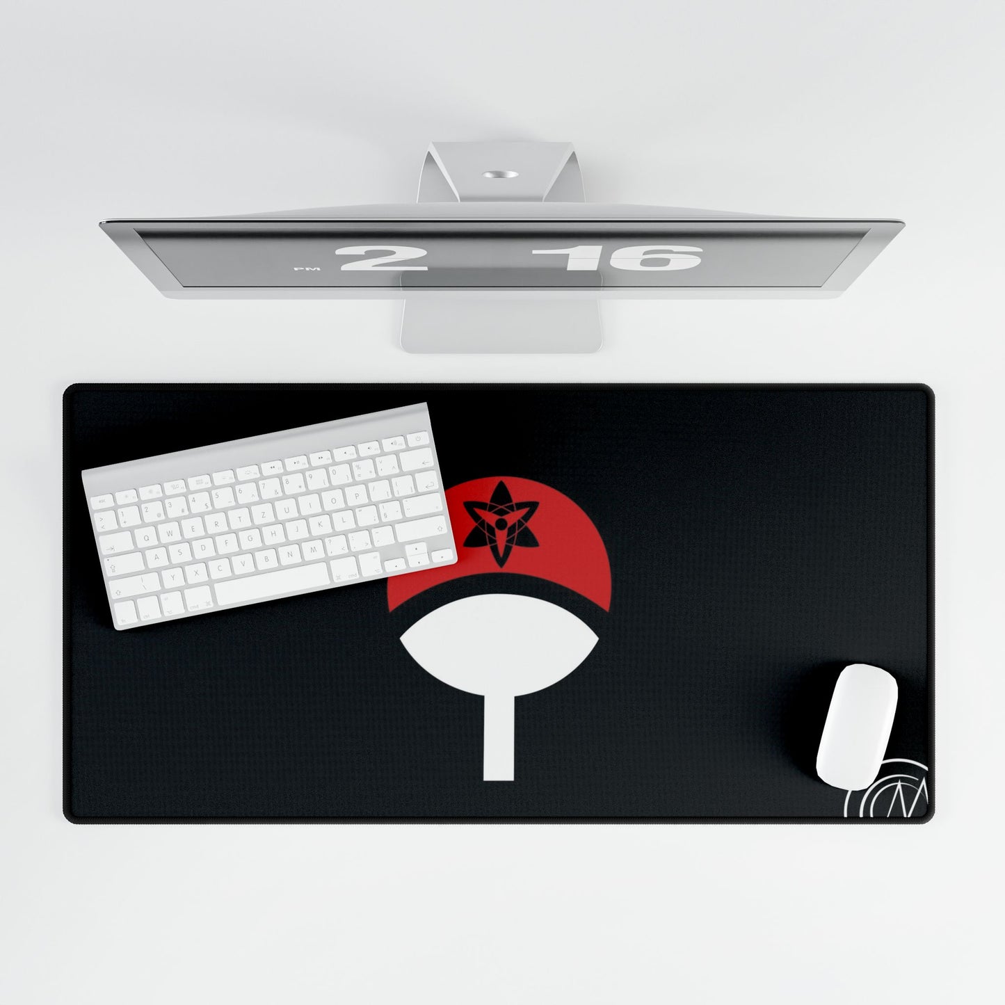 Uchiha Logo with Sasuke's Mangekyo Sharingan Mouse Pad