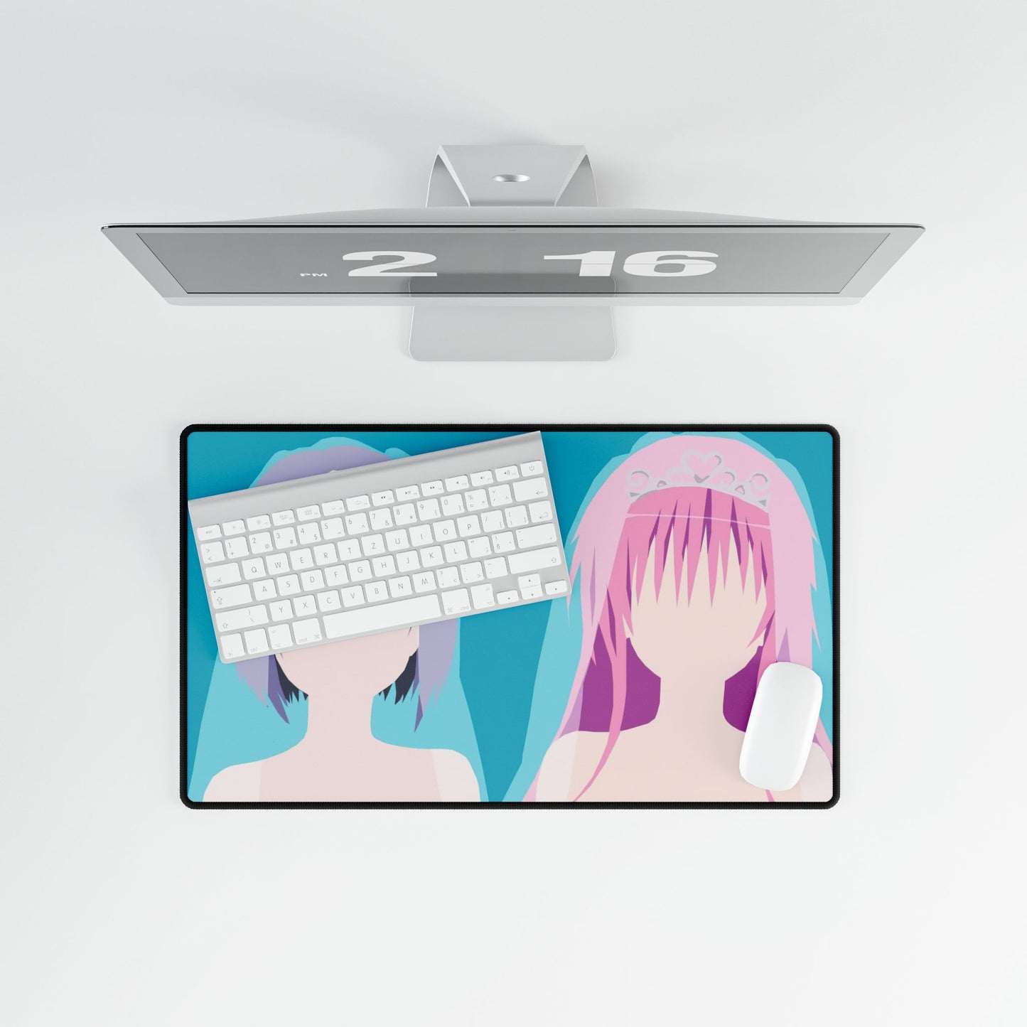 haruna y lala to love ru minimalist Mouse Pad