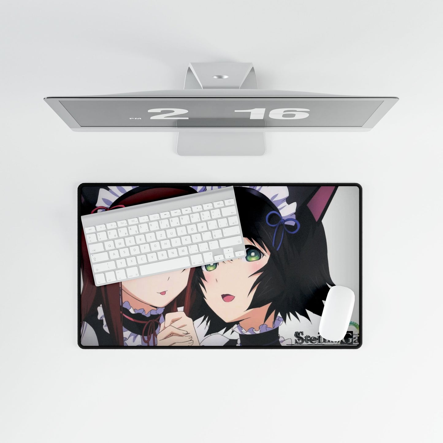 Makise and Mayuri Cosplay Mouse Pad